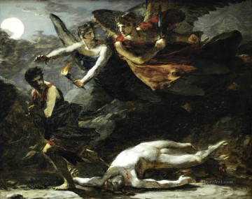 正義と神聖な復讐 犯罪研究の追求 ロマンチックなヌード ピエール・ポール・プルード・ホン Oil Paintings